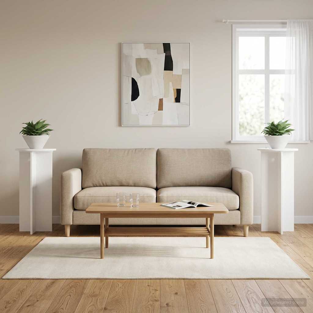 vidaXL Stojak na rośliny 2 pcs Biały Ø40 x 80 cm Drewno inżynieryjne