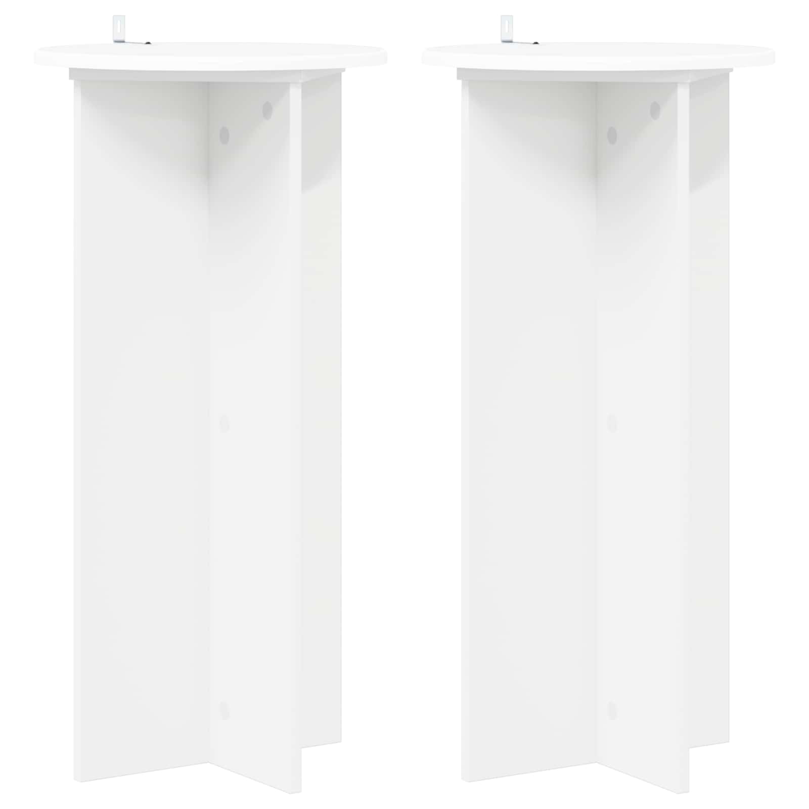 vidaXL Stojak na rośliny 2 pcs Biały Ø40 x 80 cm Drewno inżynieryjne