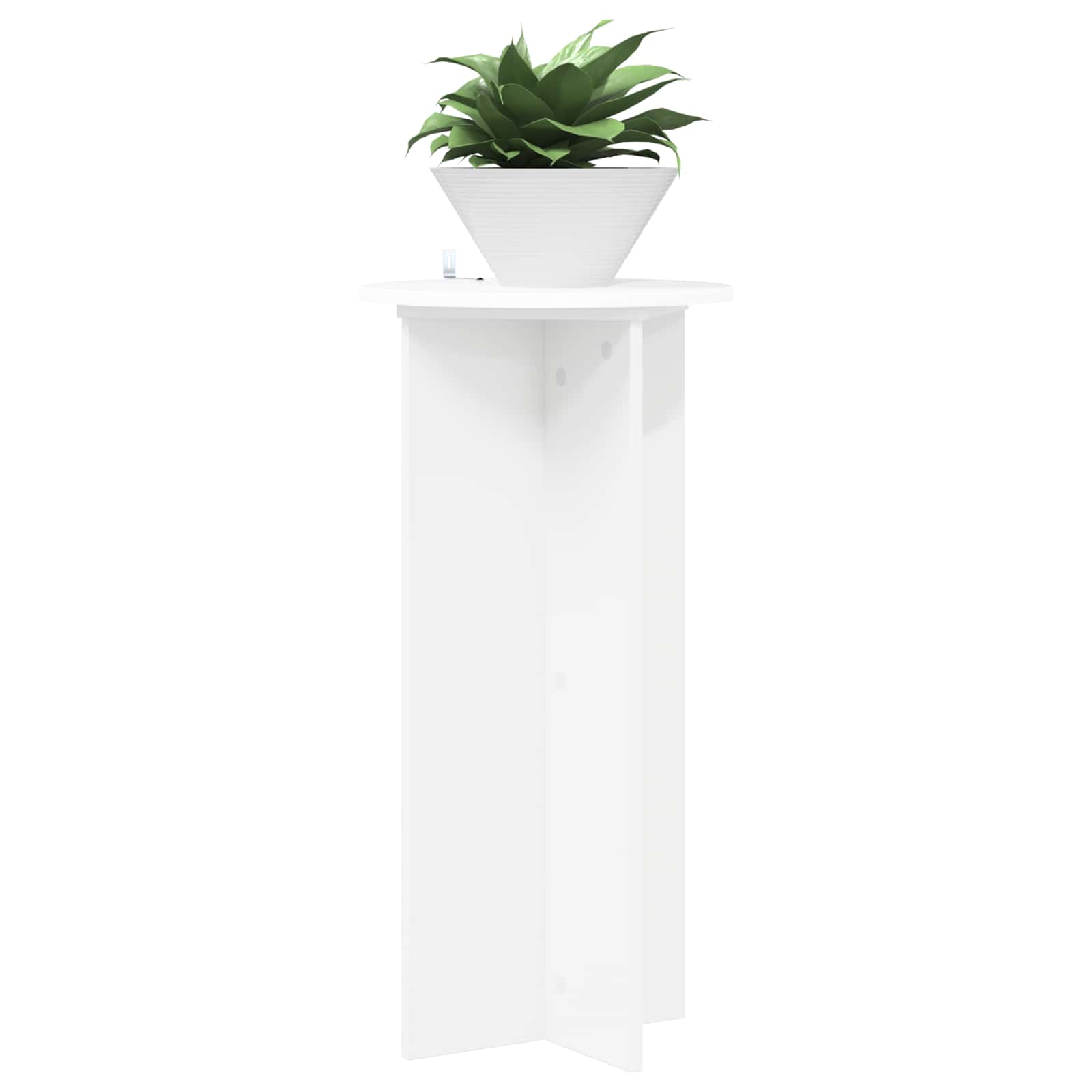 vidaXL Stojak na rośliny 2 pcs Biały Ø40 x 80 cm Drewno inżynieryjne