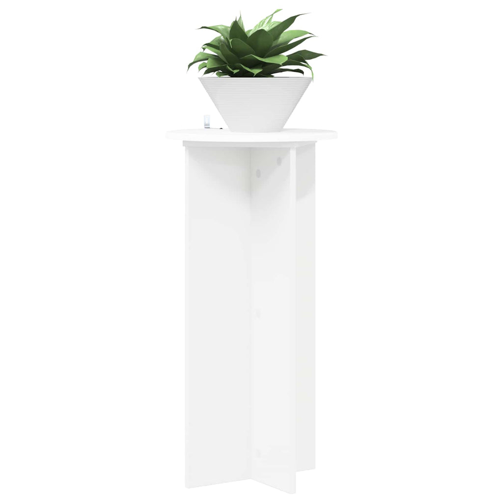 vidaXL Stojak na rośliny 2 pcs Biały Ø40 x 80 cm Drewno inżynieryjne