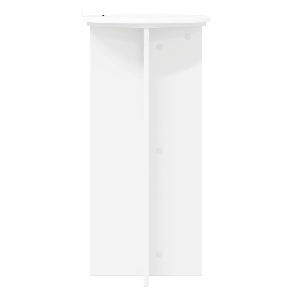 vidaXL Stojak na rośliny 2 pcs Biały Ø40 x 80 cm Drewno inżynieryjne