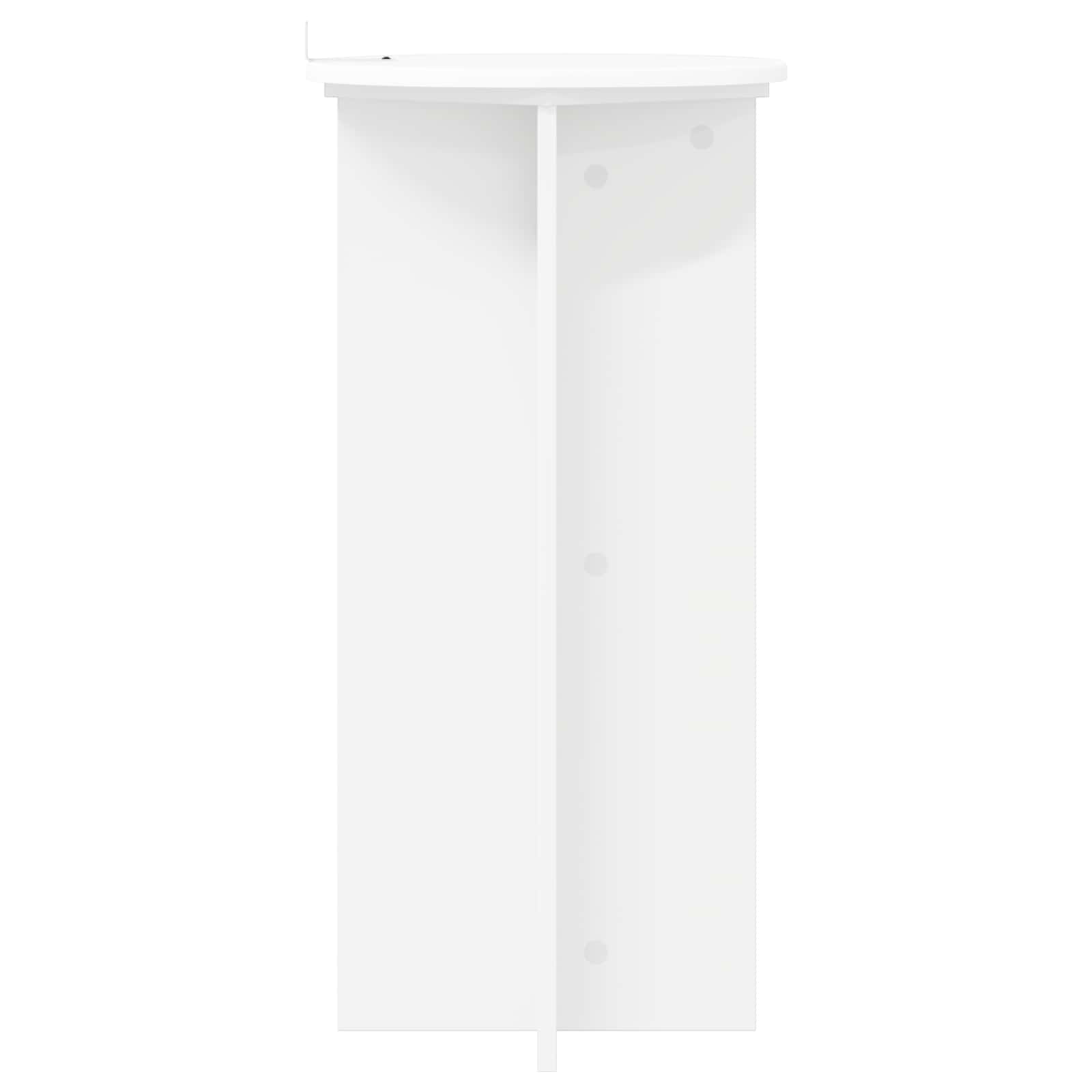 vidaXL Stojak na rośliny 2 pcs Biały Ø40 x 80 cm Drewno inżynieryjne
