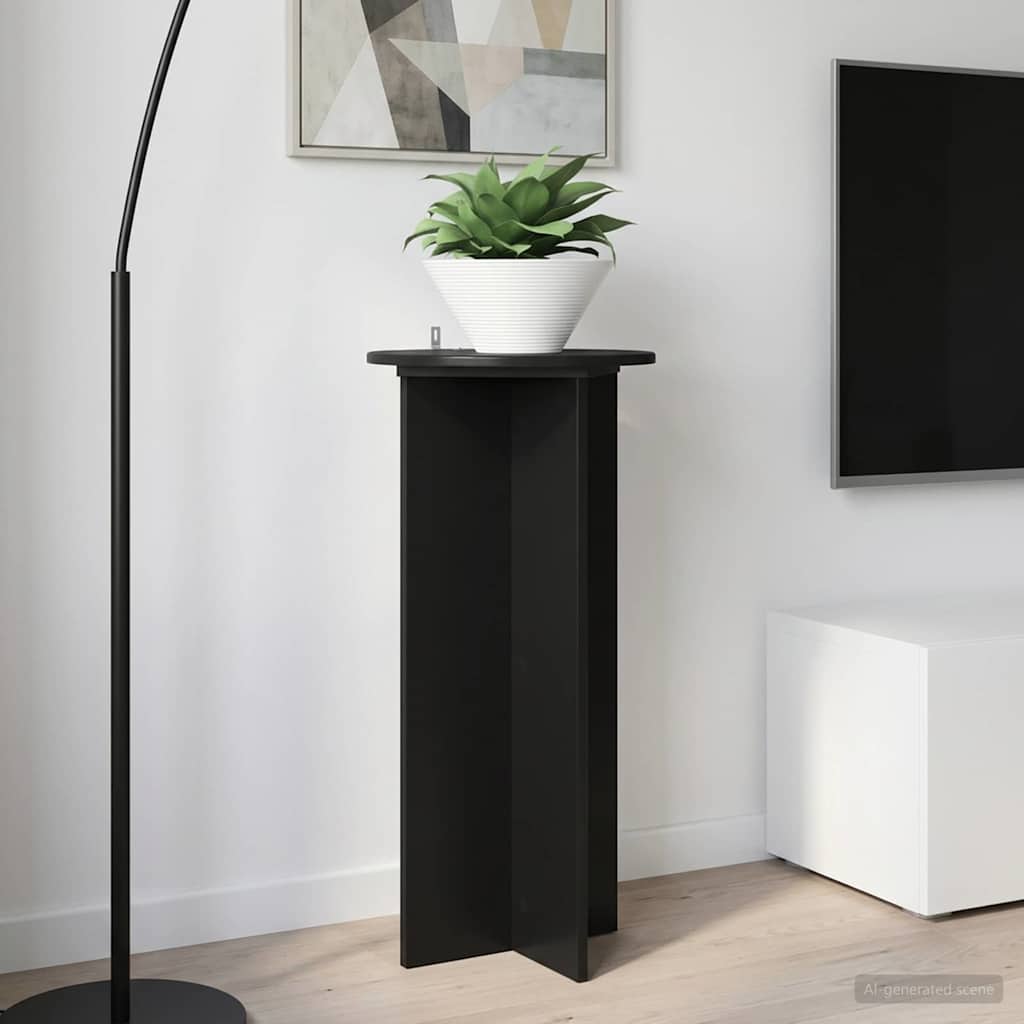 vidaXL Stojak na rośliny 2 pcs Czarny 40 x 40 x 80 cm