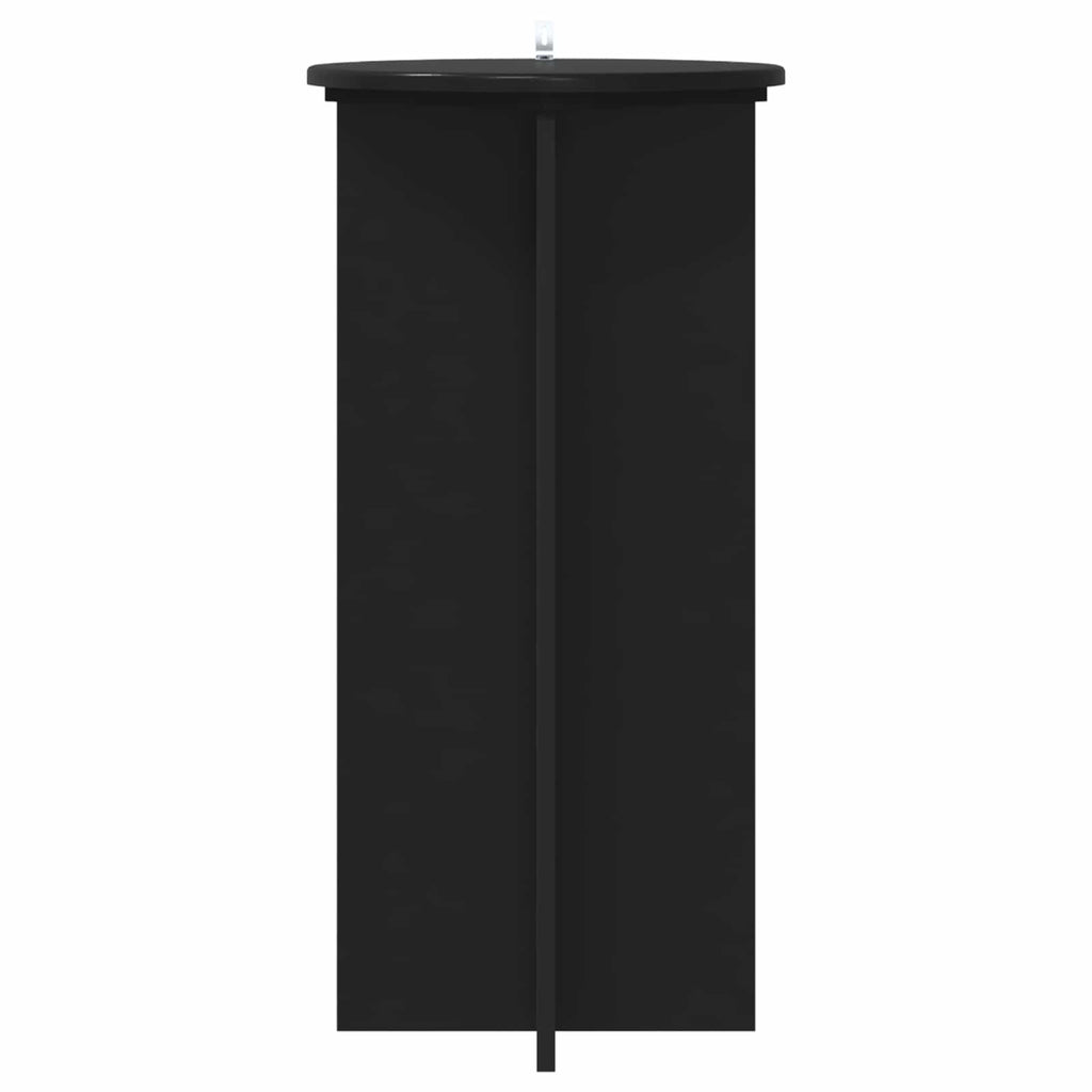 vidaXL Stojak na rośliny 2 pcs Czarny 40 x 40 x 80 cm
