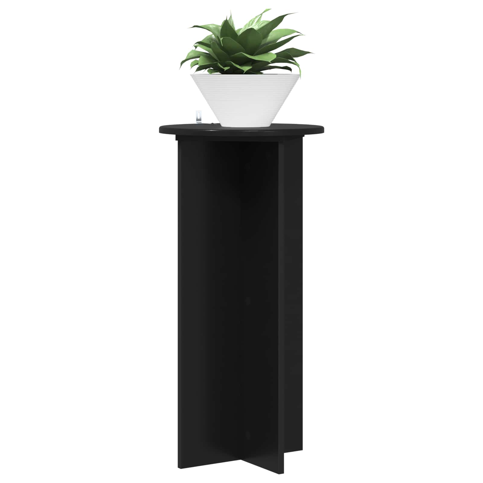 vidaXL Stojak na rośliny 2 pcs Czarny 40 x 40 x 80 cm