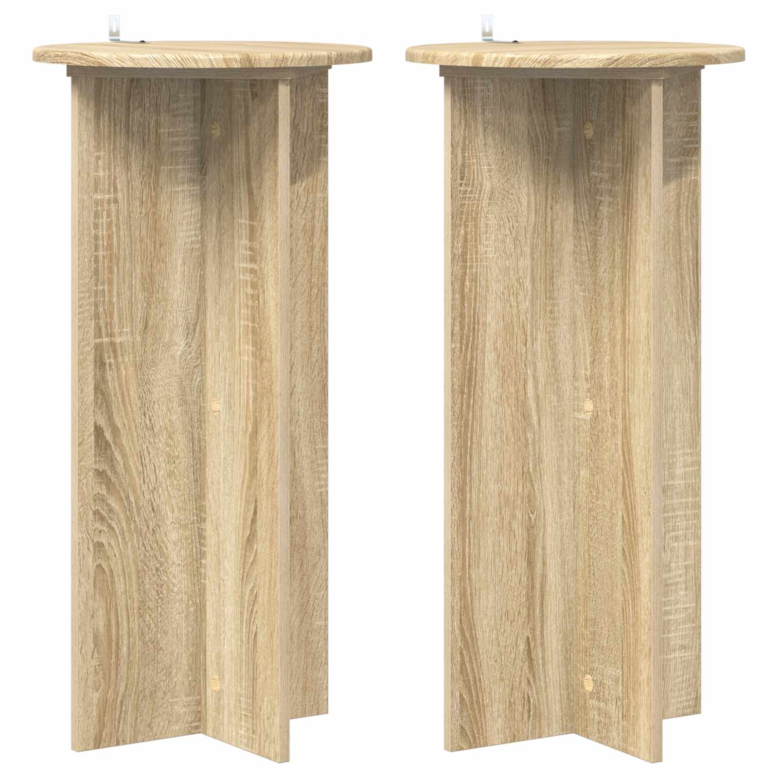 vidaXL Stojak na rośliny 2 pcs dąb Sonoma 40 x 40 x 80 cm