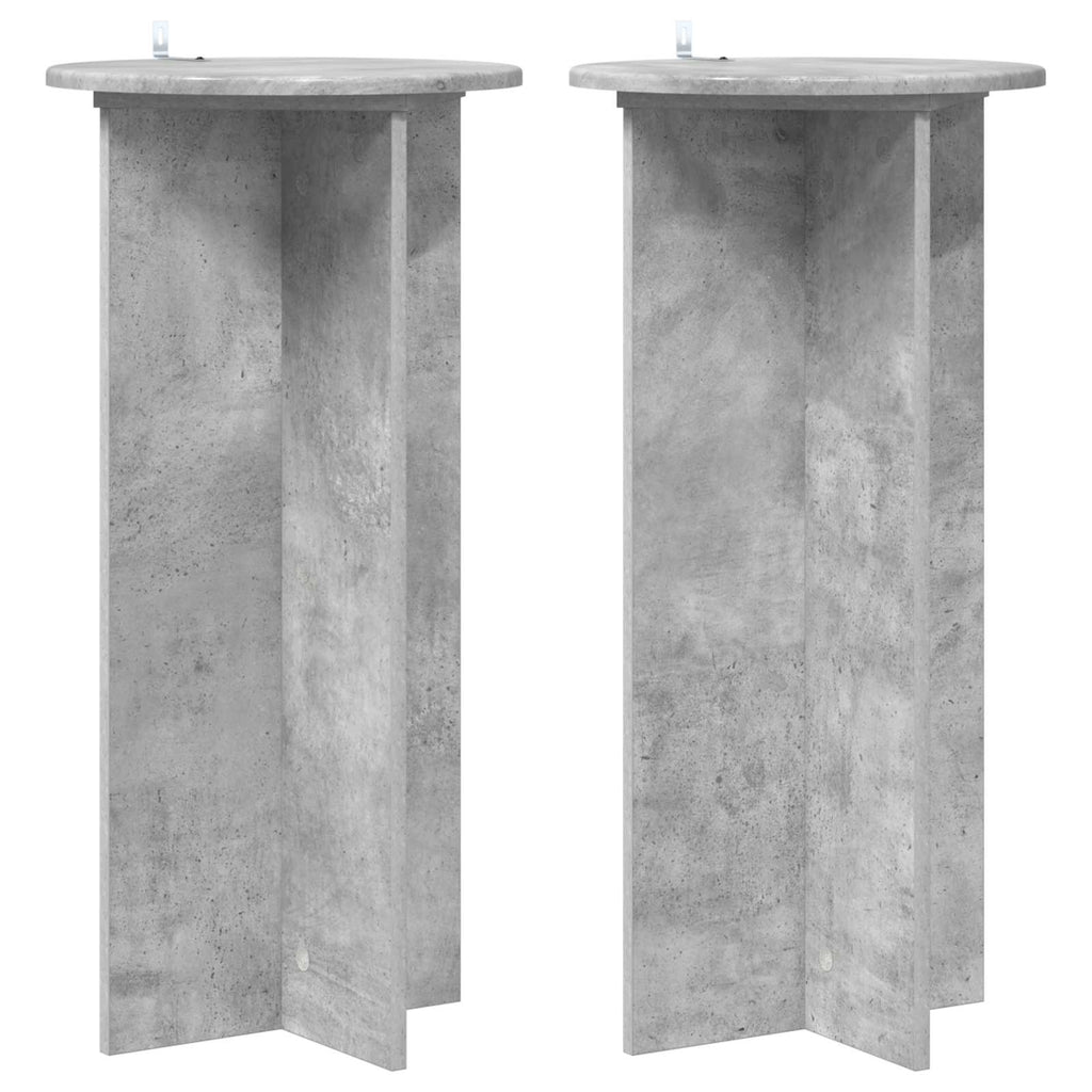 vidaXL Stojak na rośliny 2 pcs Betonowy szary 40 x 40 x 80 cm
