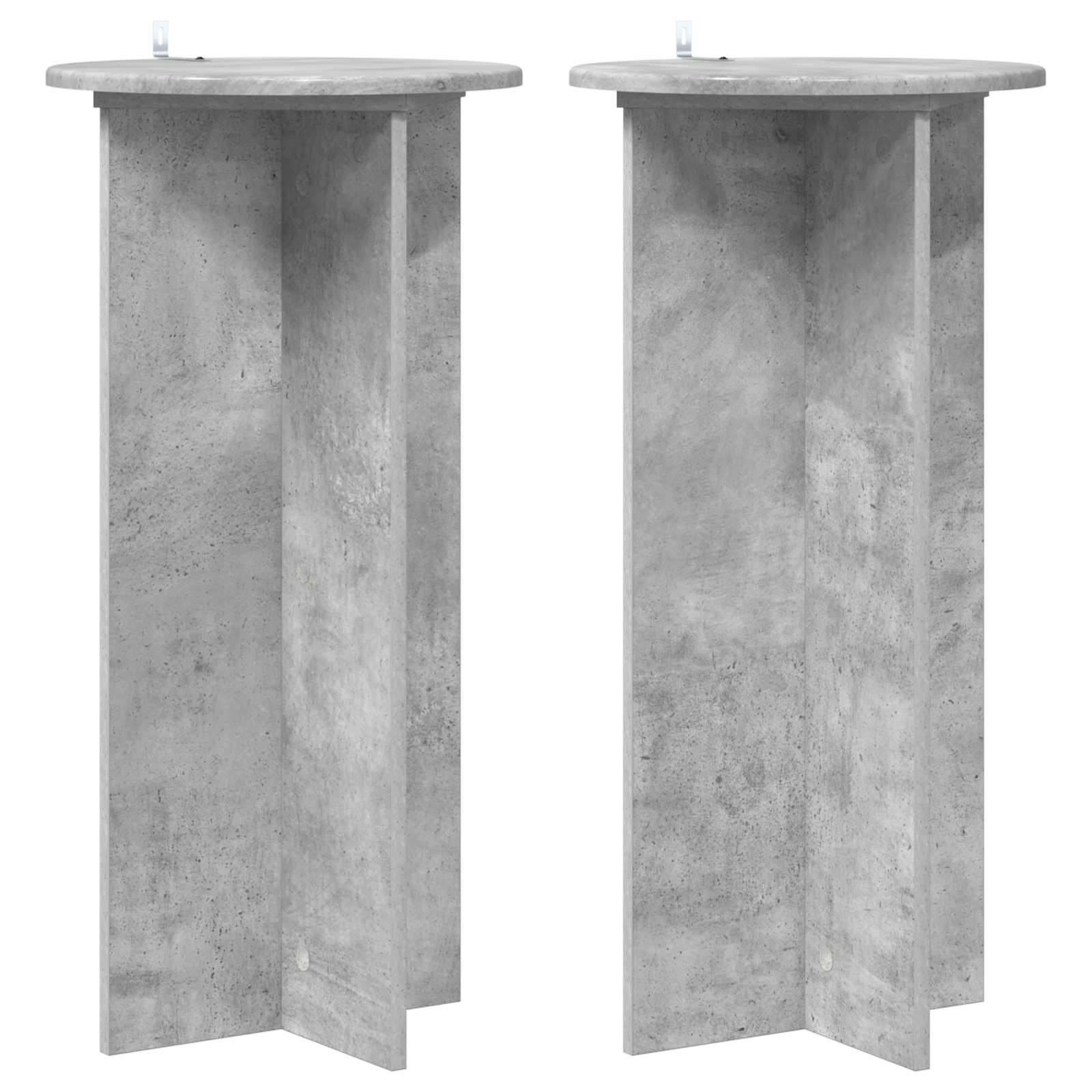vidaXL Stojak na rośliny 2 pcs Betonowy szary 40 x 40 x 80 cm