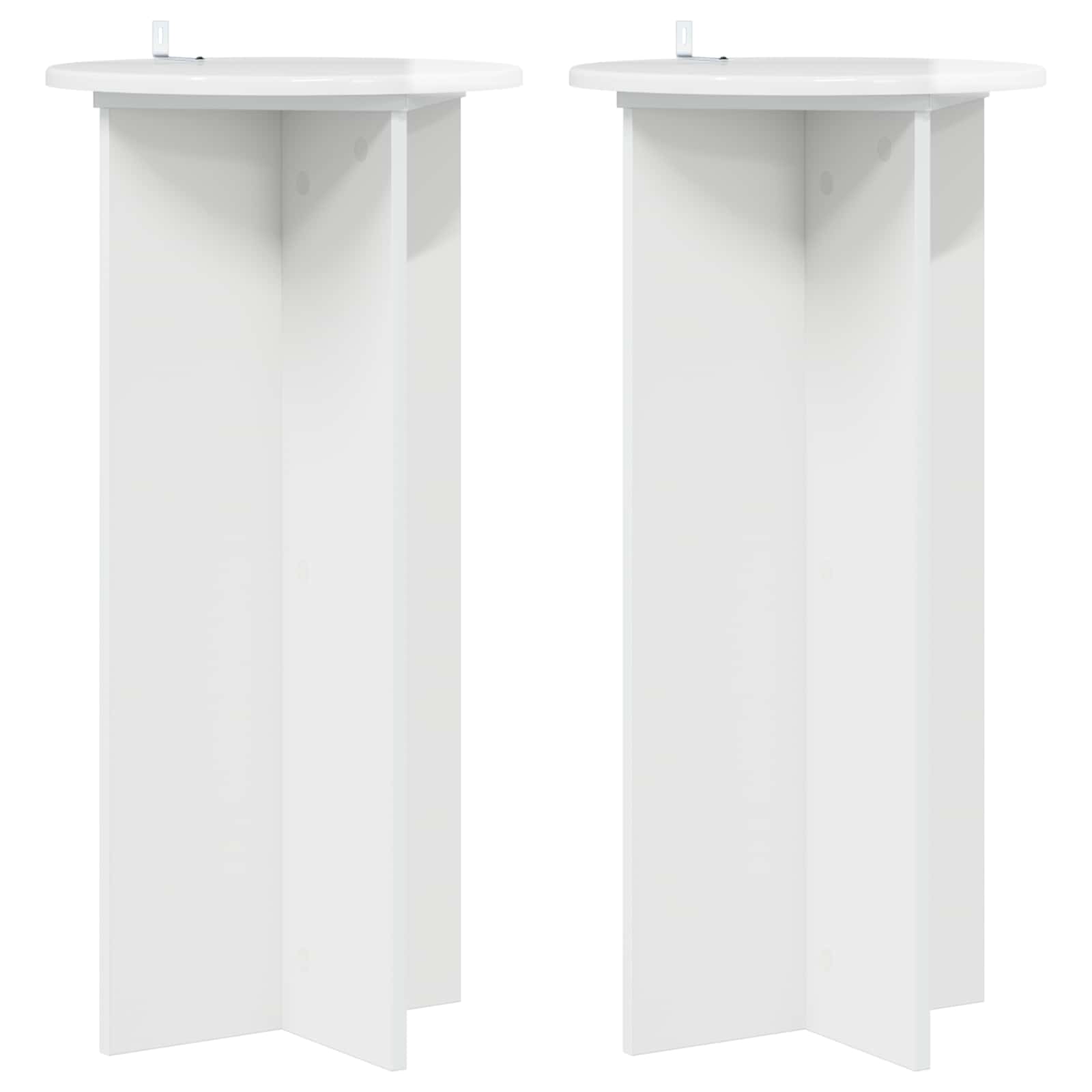 vidaXL Stojak na rośliny 2 szt. Biały wysoki połysk 40 x 40 x 80 cm