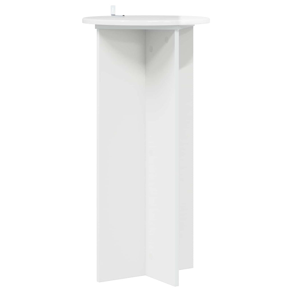 vidaXL Stojak na rośliny 2 pcs Biały wysoki połysk 40 x 40 x 80 cm