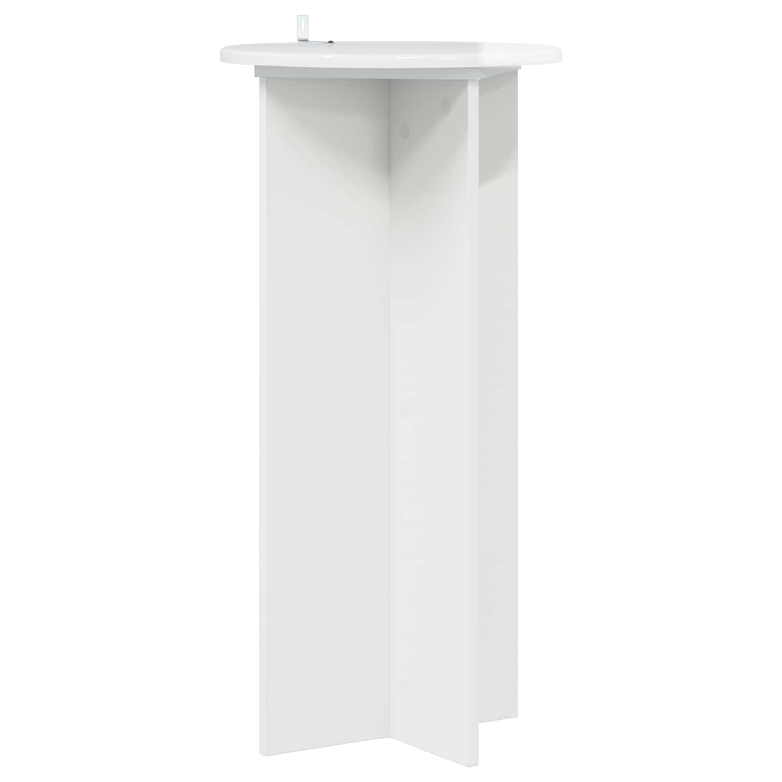 vidaXL Stojak na rośliny 2 pcs Biały wysoki połysk 40 x 40 x 80 cm