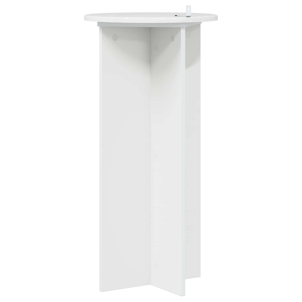 vidaXL Stojak na rośliny 2 pcs Biały wysoki połysk 40 x 40 x 80 cm