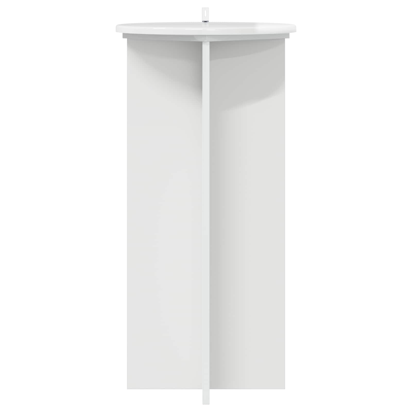 vidaXL Stojak na rośliny 2 pcs Biały wysoki połysk 40 x 40 x 80 cm