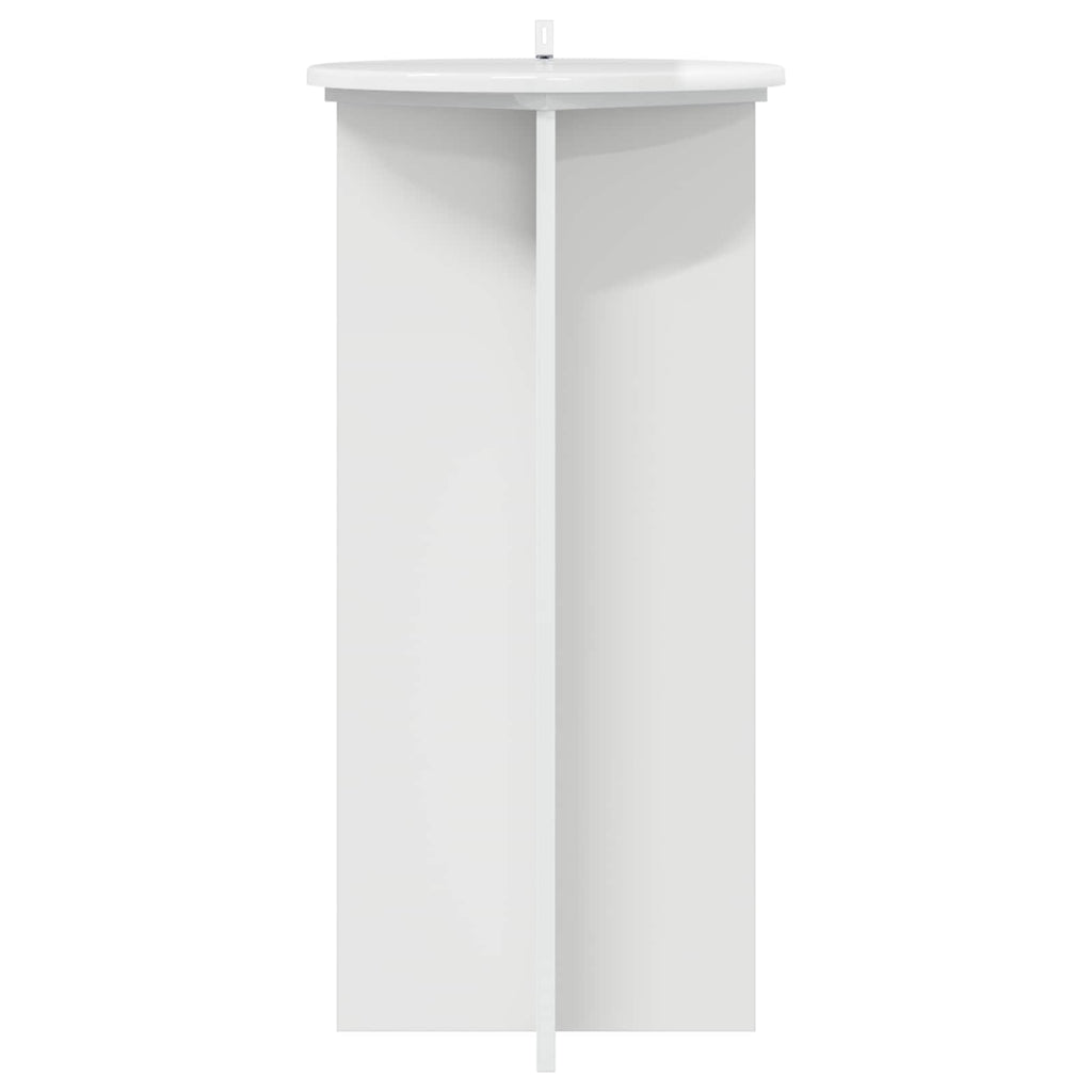 vidaXL Stojak na rośliny 2 szt. Biały wysoki połysk 40 x 40 x 80 cm