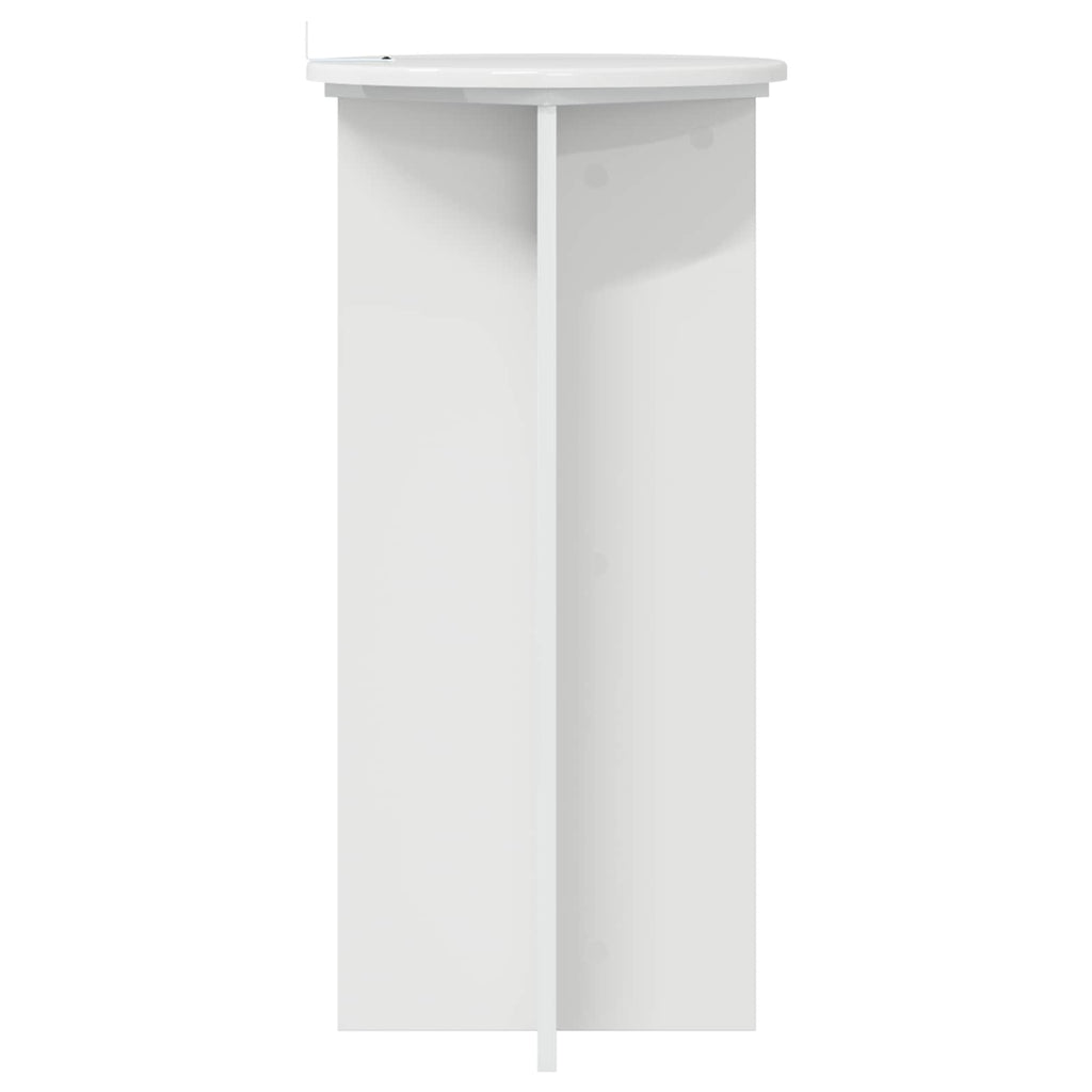 vidaXL Stojak na rośliny 2 szt. Biały wysoki połysk 40 x 40 x 80 cm