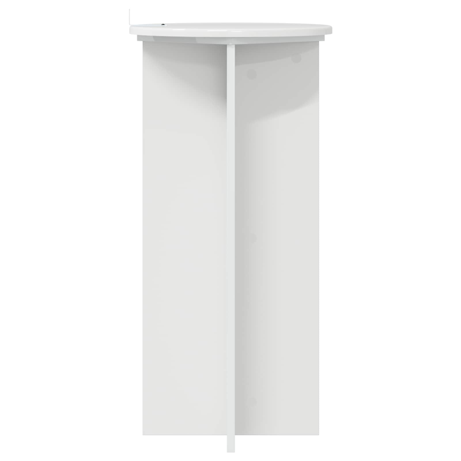vidaXL Stojak na rośliny 2 szt. Biały wysoki połysk 40 x 40 x 80 cm
