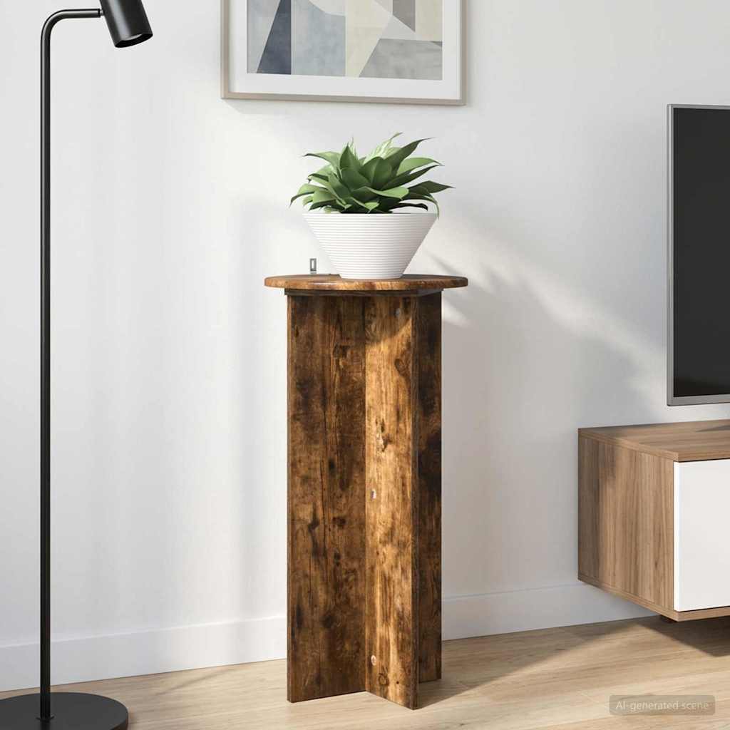 vidaXL Stojak na rośliny 2 pcs Dąb wędzony 40 x 40 x 80 cm