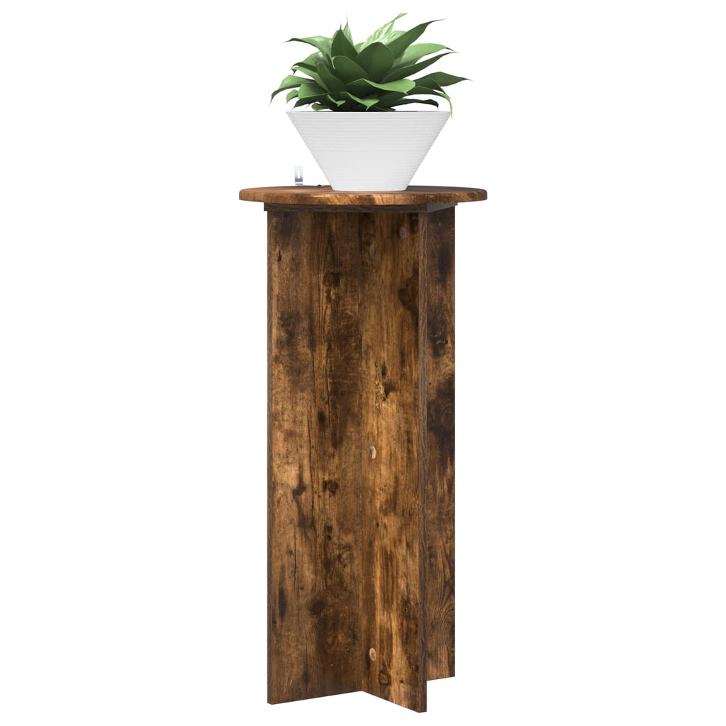 vidaXL Stojak na rośliny 2 pcs Dąb wędzony 40 x 40 x 80 cm