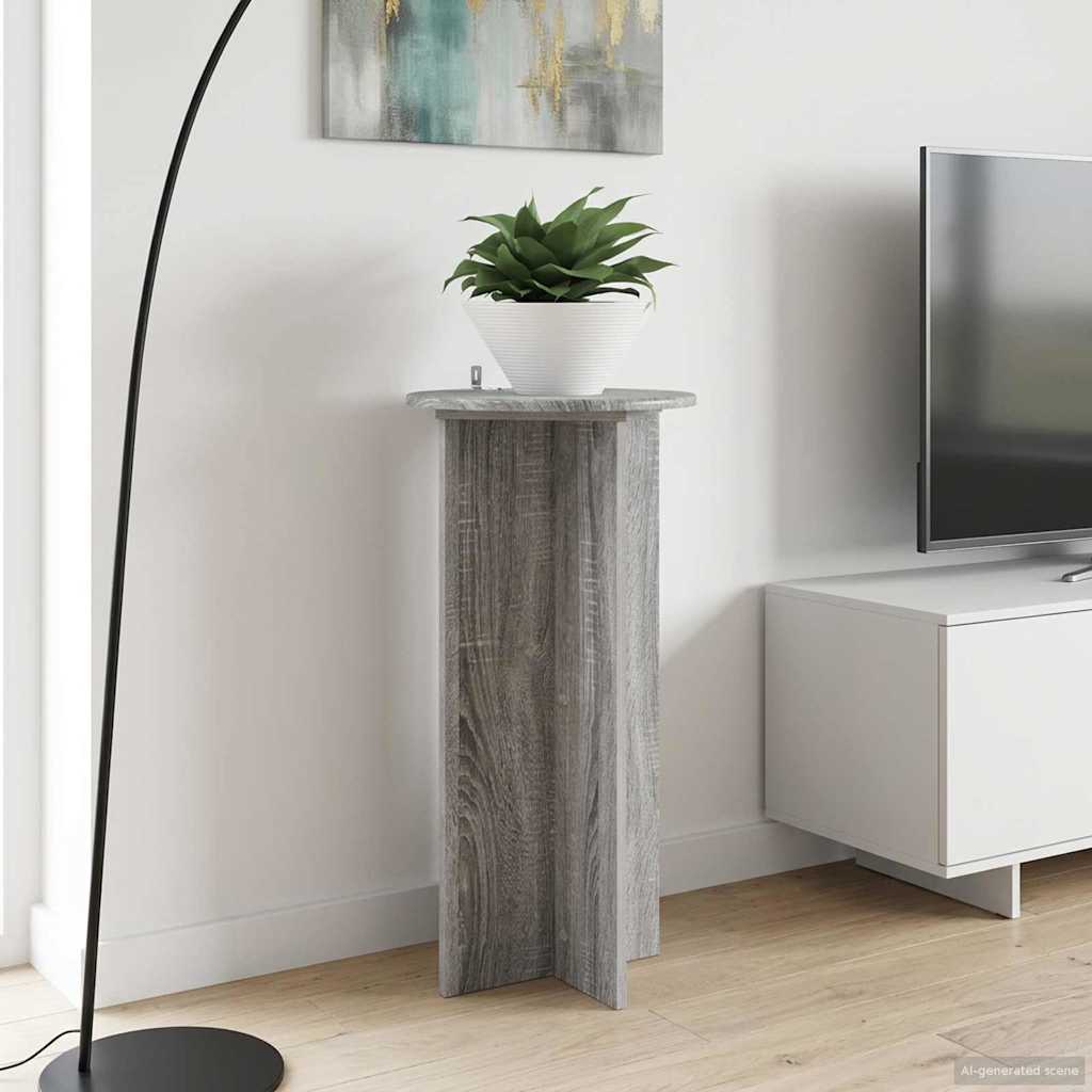 vidaXL Stojak na rośliny 2 pcs Szary Sonoma 40 x 40 x 80 cm