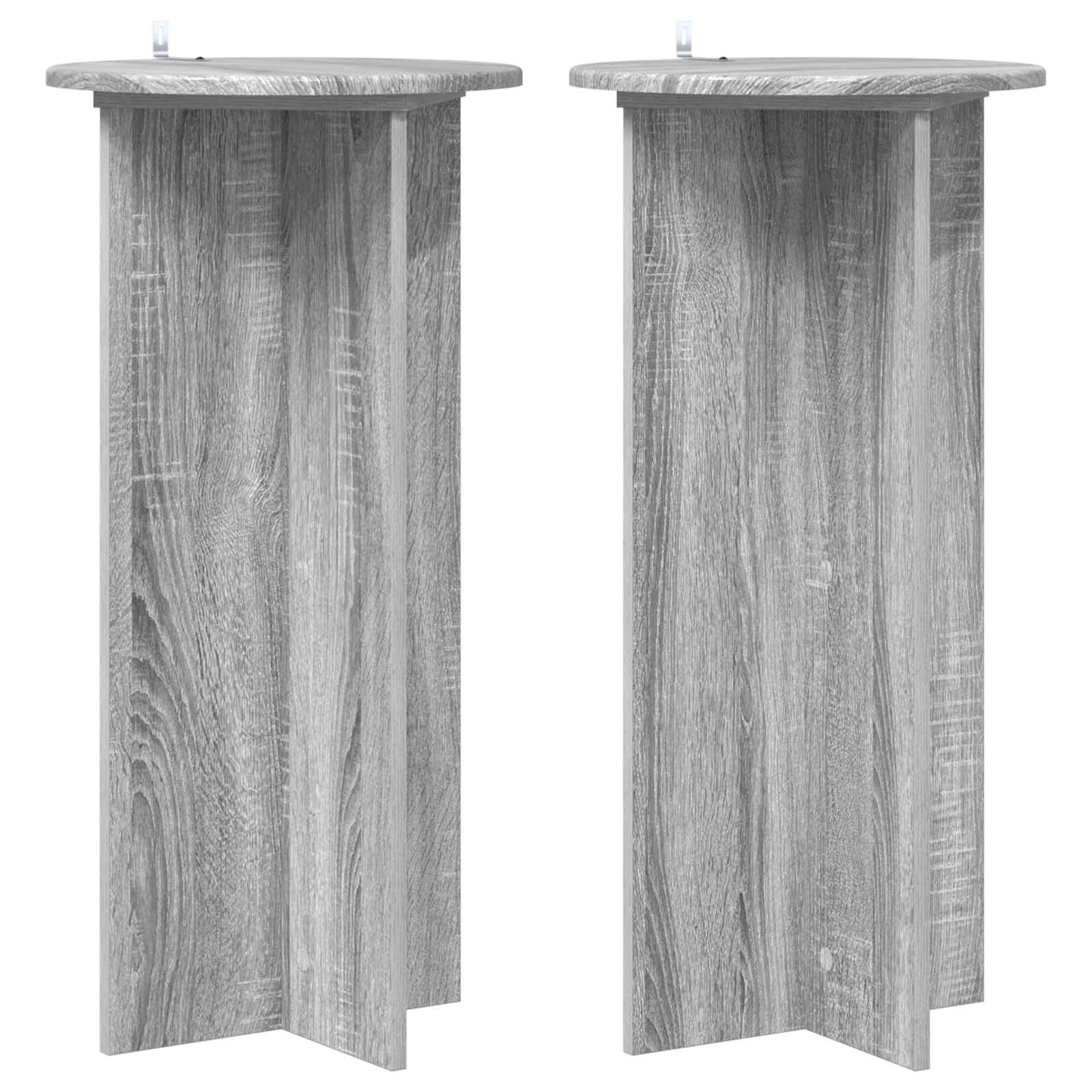 vidaXL Stojak na rośliny 2 pcs Szary Sonoma 40 x 40 x 80 cm