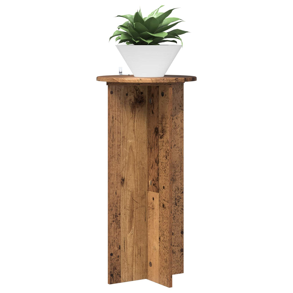 vidaXL Stojak na rośliny 2 pcs Stare drewno 40 x 40 x 80 cm