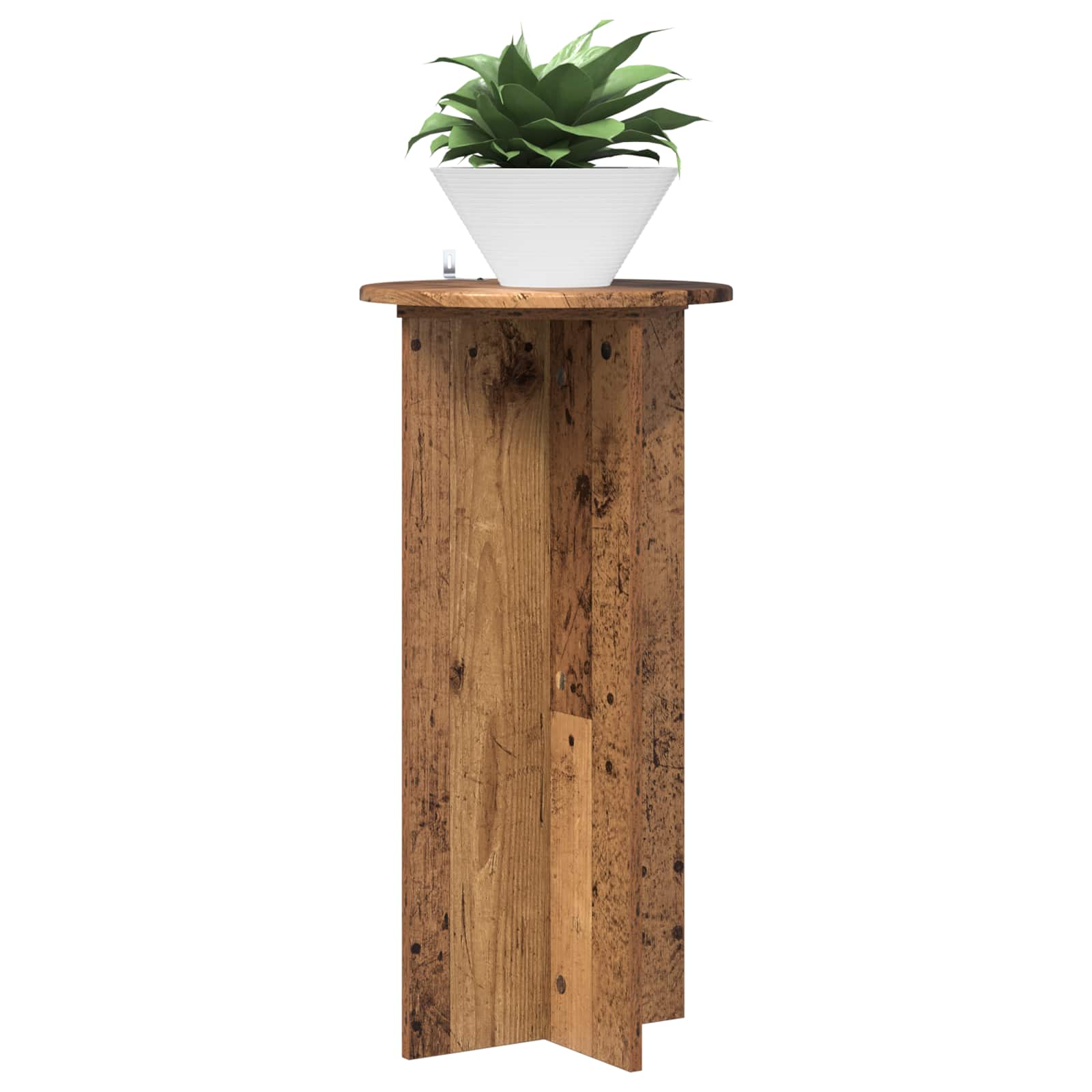 vidaXL Stojak na rośliny 2 pcs Stare drewno 40 x 40 x 80 cm