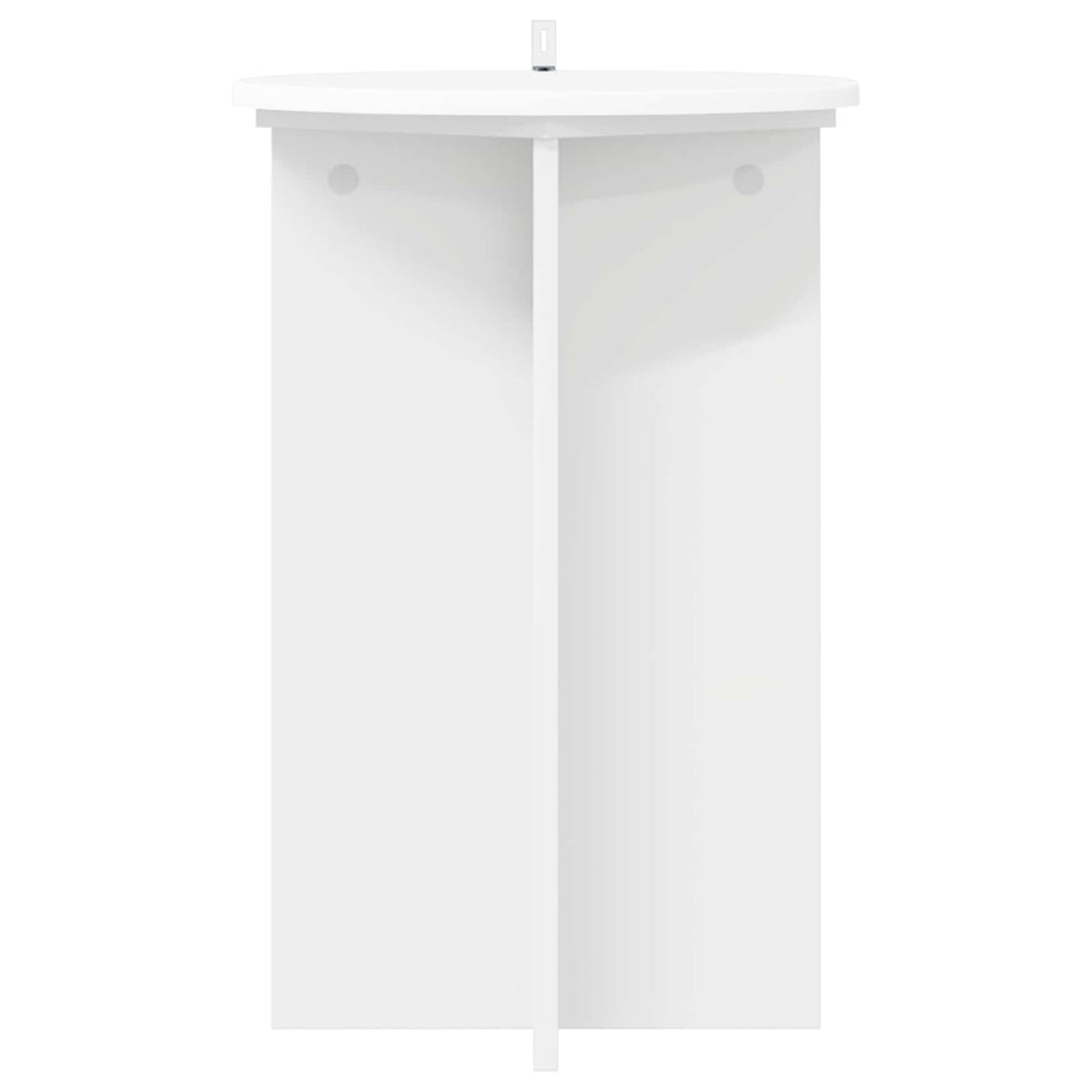 vidaXL Stojak na rośliny 2 pcs Biały Ø40 x 60 cm Drewno inżynieryjne