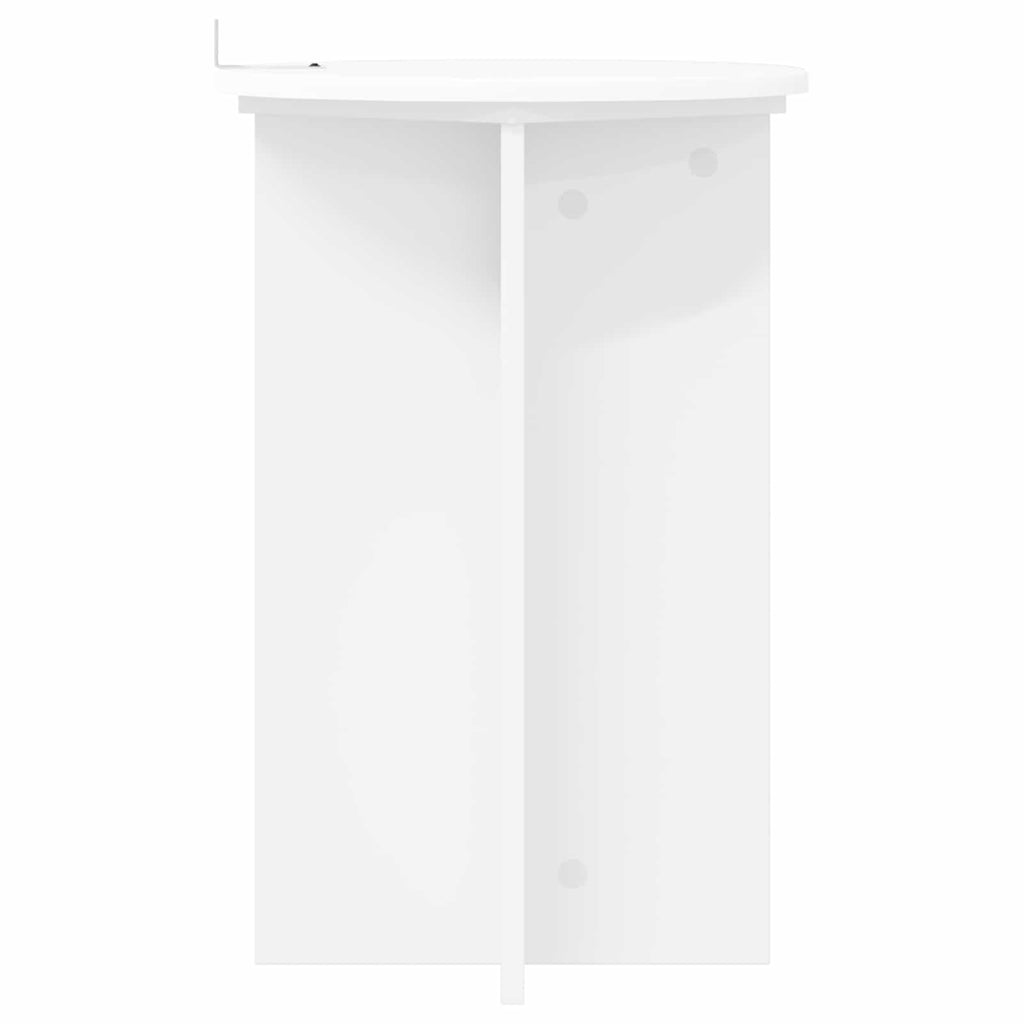 vidaXL Stojak na rośliny 2 pcs Biały Ø40 x 60 cm Drewno inżynieryjne