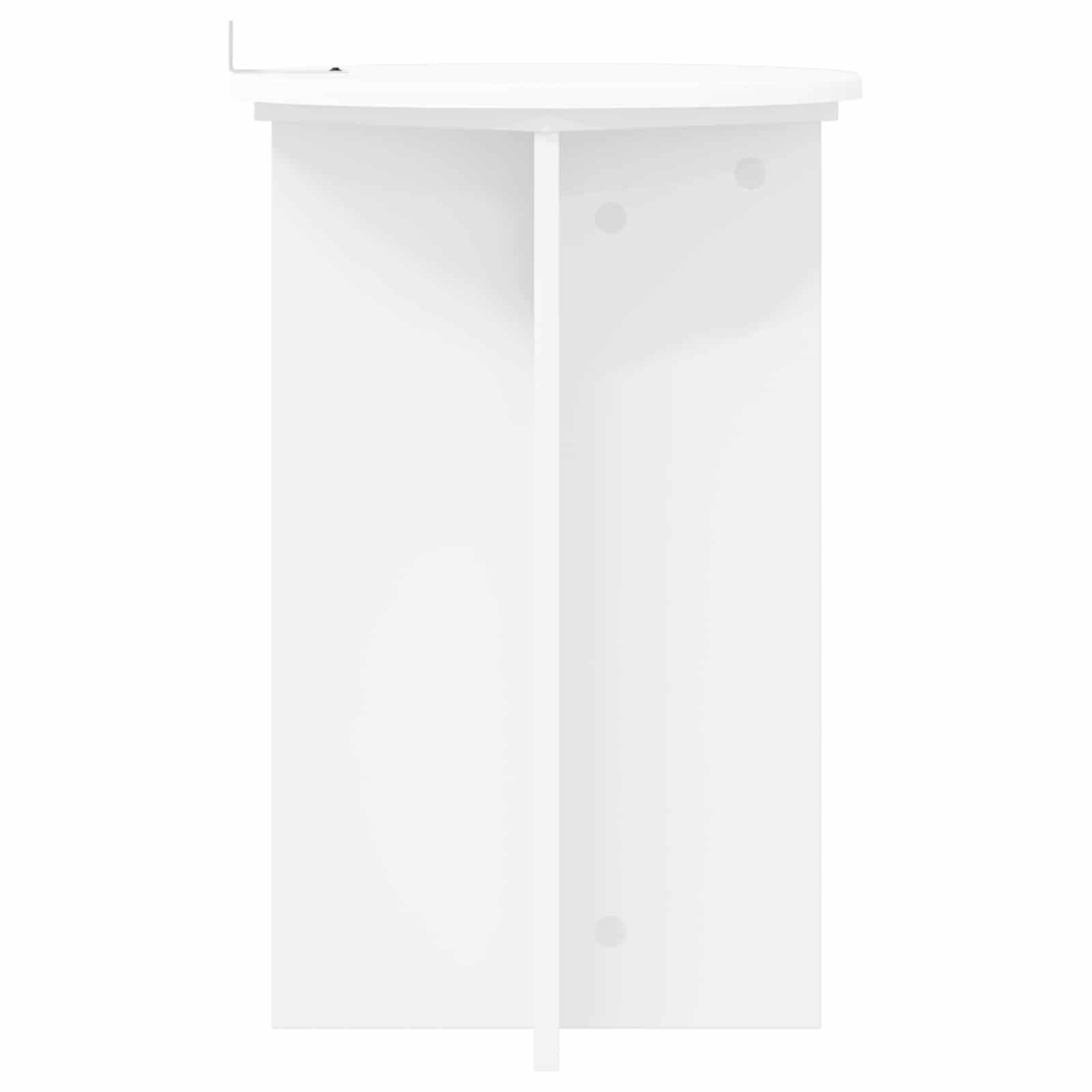 vidaXL Stojak na rośliny 2 pcs Biały Ø40 x 60 cm Drewno inżynieryjne