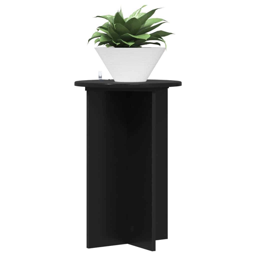 vidaXL Stojak na rośliny 2 pcs Czarny Ø40 x 60 cm Drewno inżynieryjne
