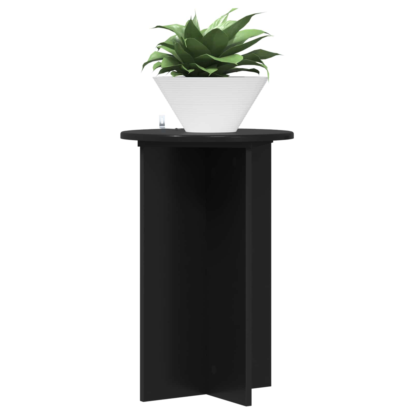 vidaXL Stojak na rośliny 2 pcs Czarny Ø40 x 60 cm Drewno inżynieryjne