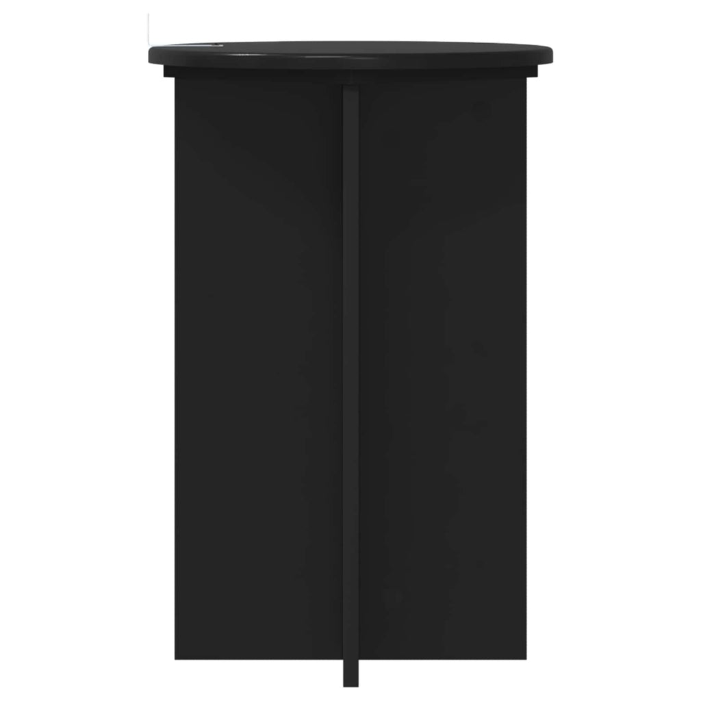 vidaXL Stojak na rośliny 2 pcs Czarny Ø40 x 60 cm Drewno inżynieryjne