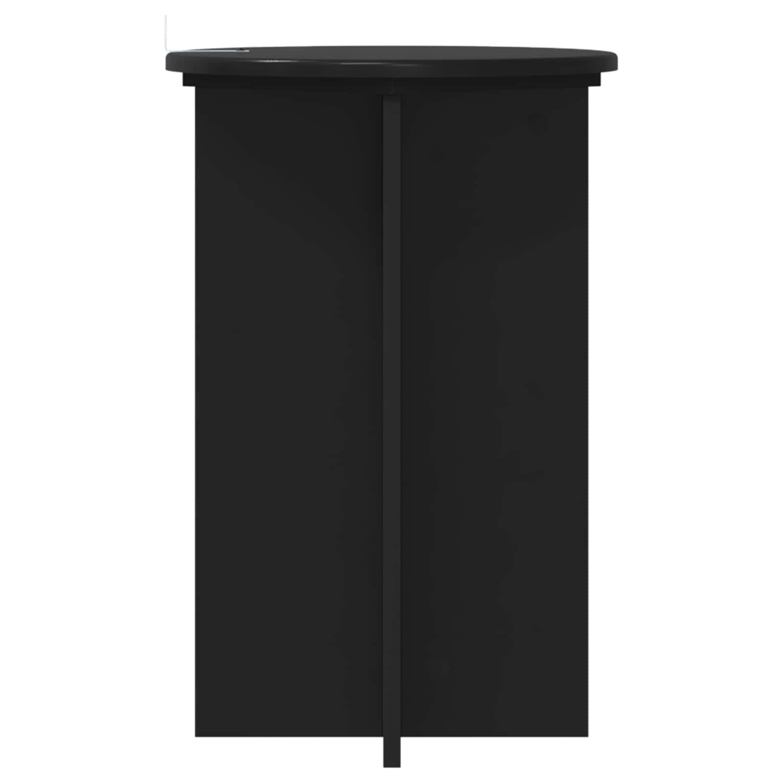 vidaXL Stojak na rośliny 2 pcs Czarny Ø40 x 60 cm Drewno inżynieryjne