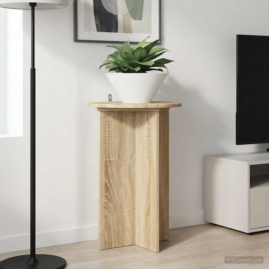 vidaXL Stojak na rośliny 2 pcs dąb Sonoma Ø40 x 60 cm