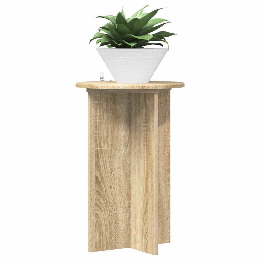 vidaXL Stojak na rośliny 2 pcs dąb Sonoma Ø40 x 60 cm
