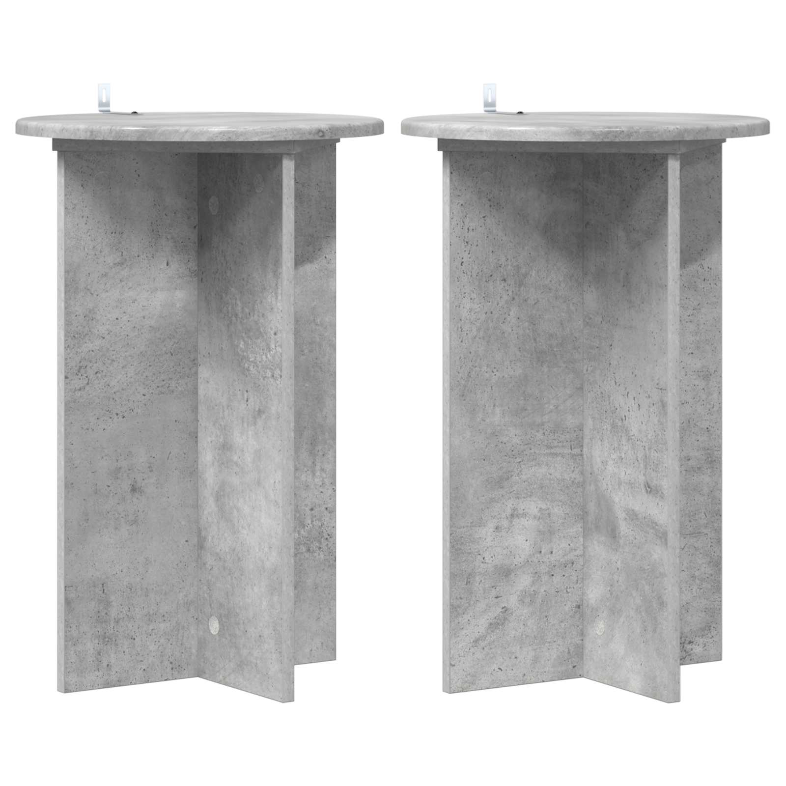 vidaXL Stojak na rośliny 2 pcs Betonowy szary Ø40 x 60 cm