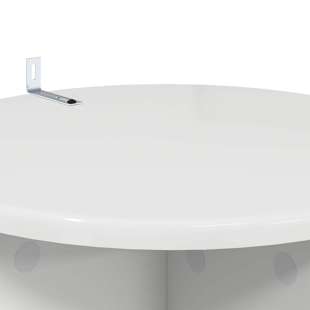 vidaXL Stojak na rośliny 2 pcs Biały wysoki połysk Ø40 x 60 cm