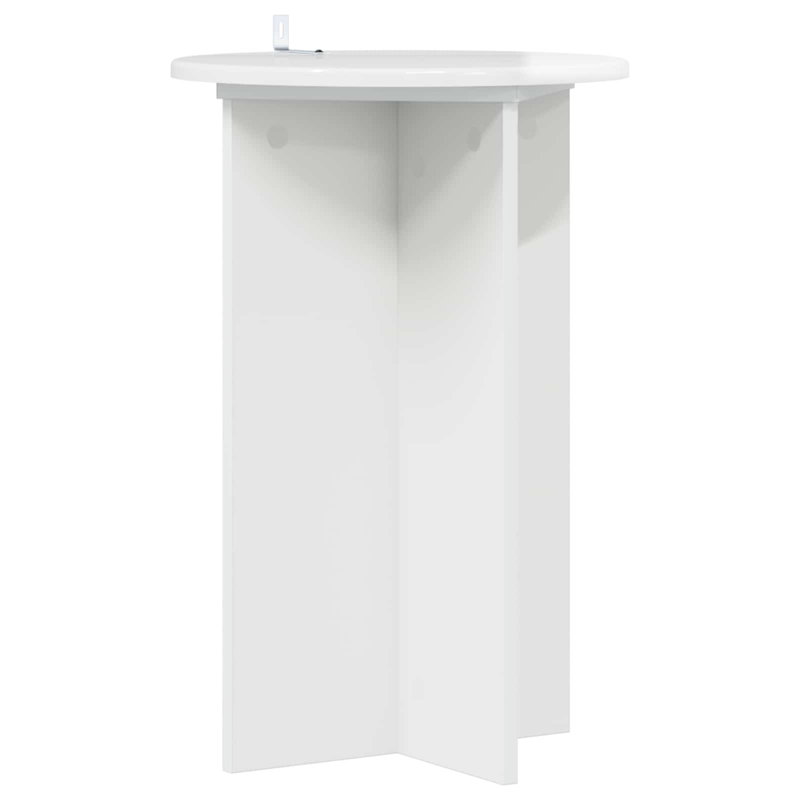vidaXL Stojak na rośliny 2 pcs Biały wysoki połysk Ø40 x 60 cm