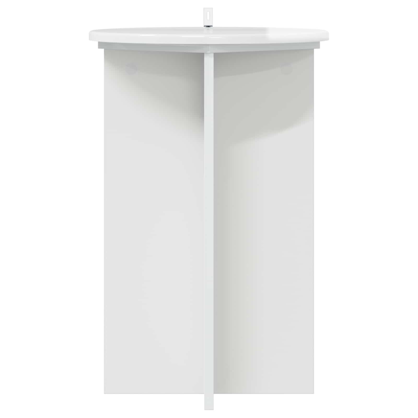 vidaXL Stojak na rośliny 2 pcs Biały wysoki połysk Ø40 x 60 cm