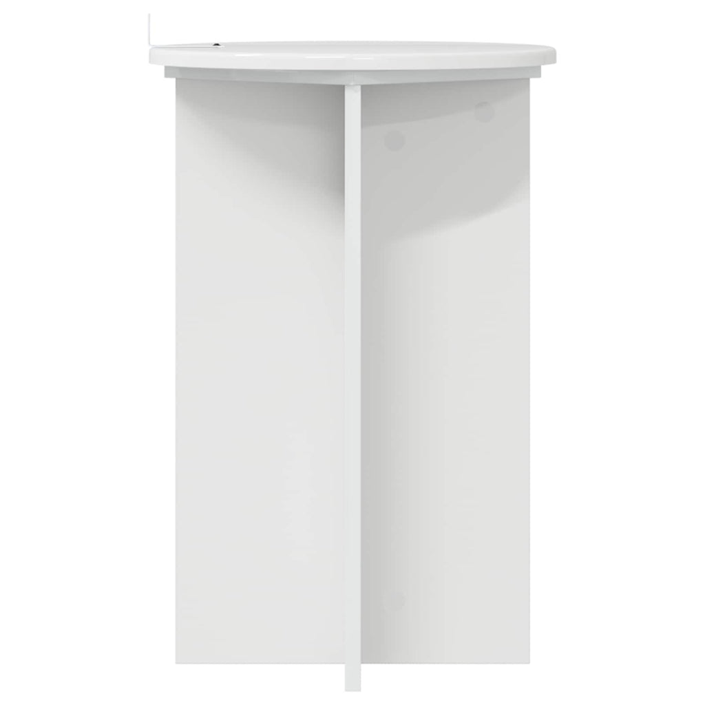 vidaXL Stojak na rośliny 2 szt. Biały wysoki połysk Ø40 x 60 cm