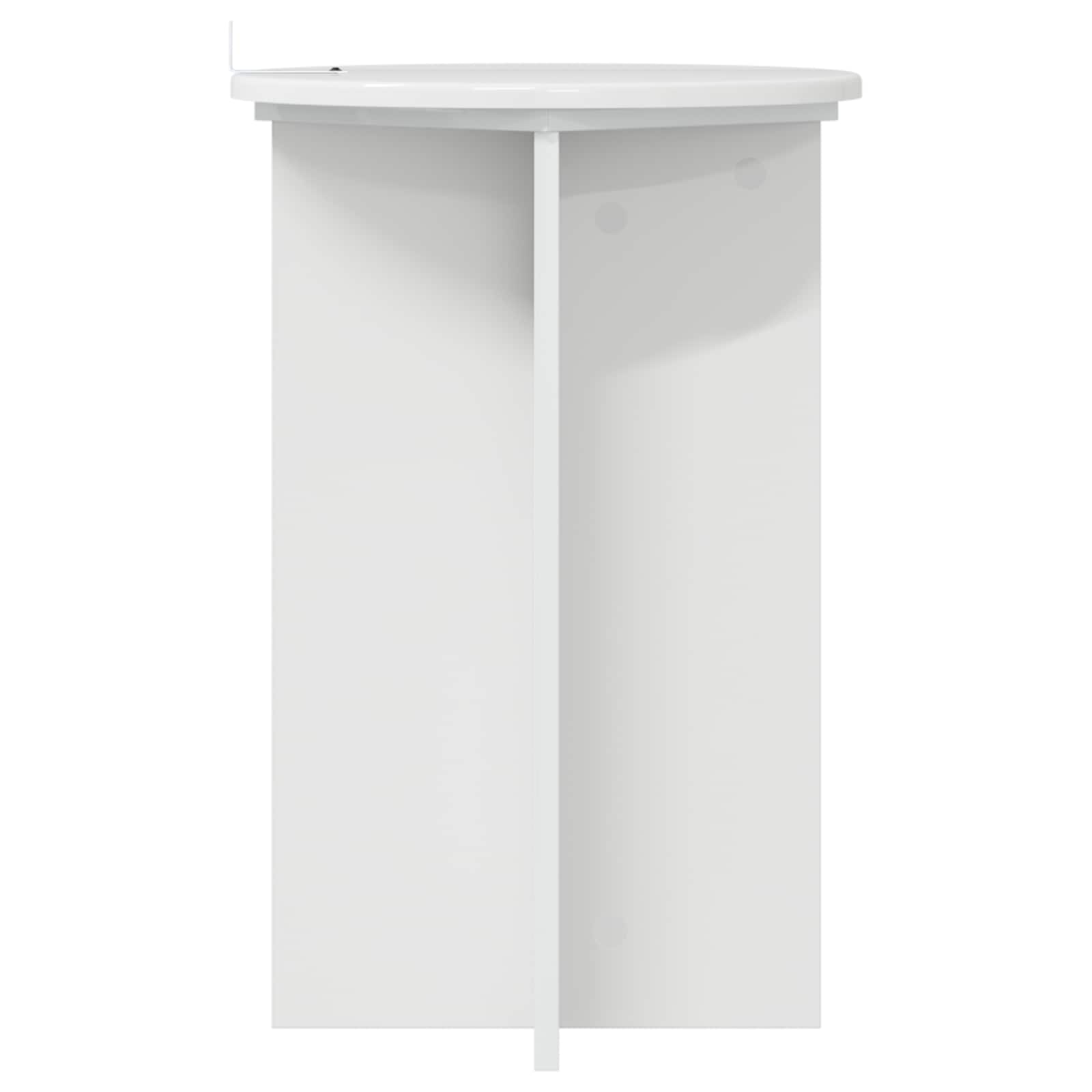 vidaXL Stojak na rośliny 2 szt. Biały wysoki połysk Ø40 x 60 cm