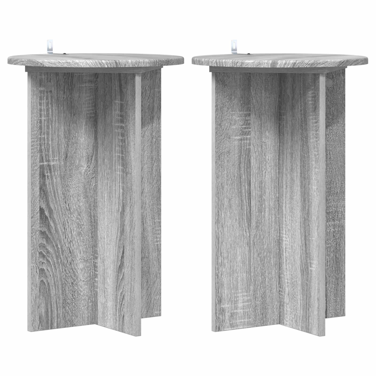 vidaXL Stojak na rośliny 2 pcs Szary Sonoma Ø40 x 60 cm