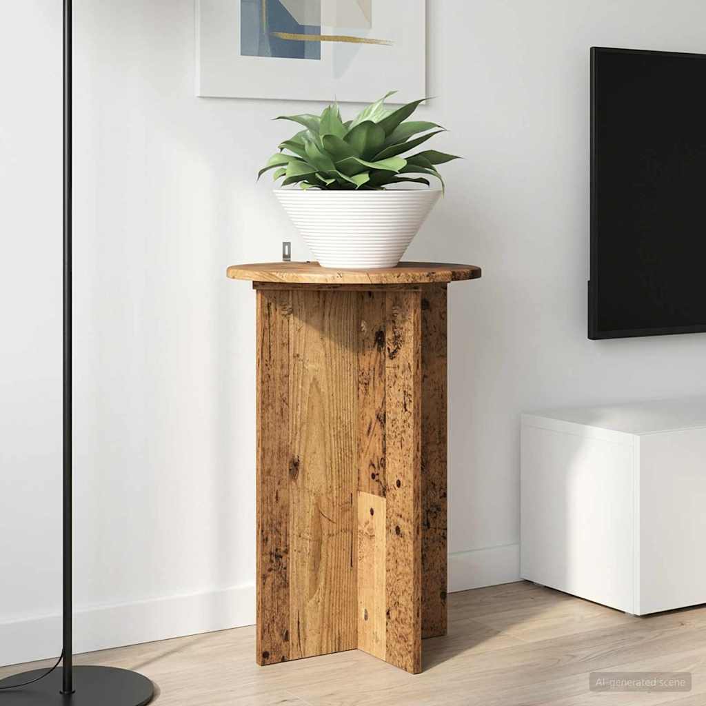 vidaXL Stojak na rośliny 2 pcs Stare drewno Ø40 x 60 cm