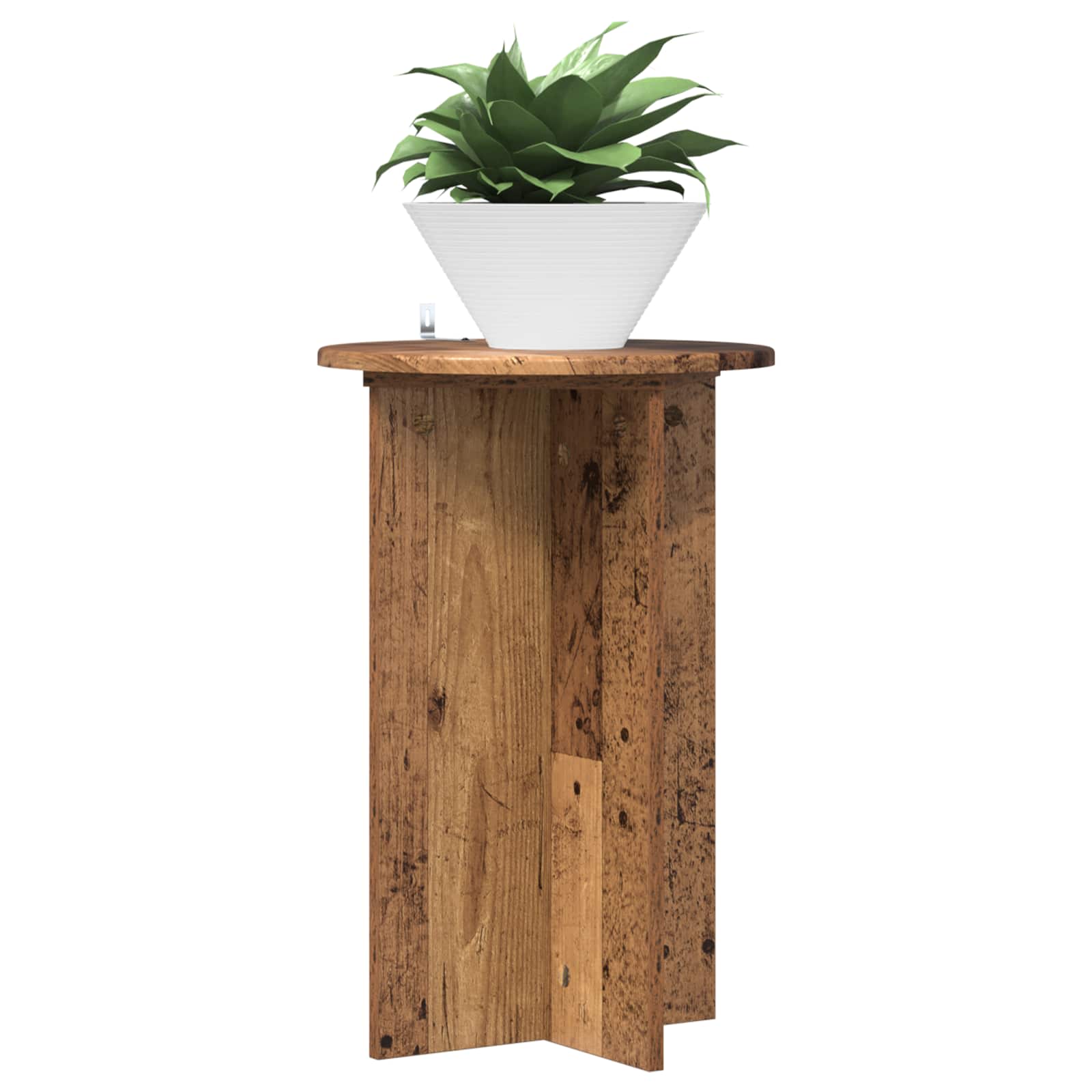 vidaXL Stojak na rośliny 2 pcs Stare drewno Ø40 x 60 cm
