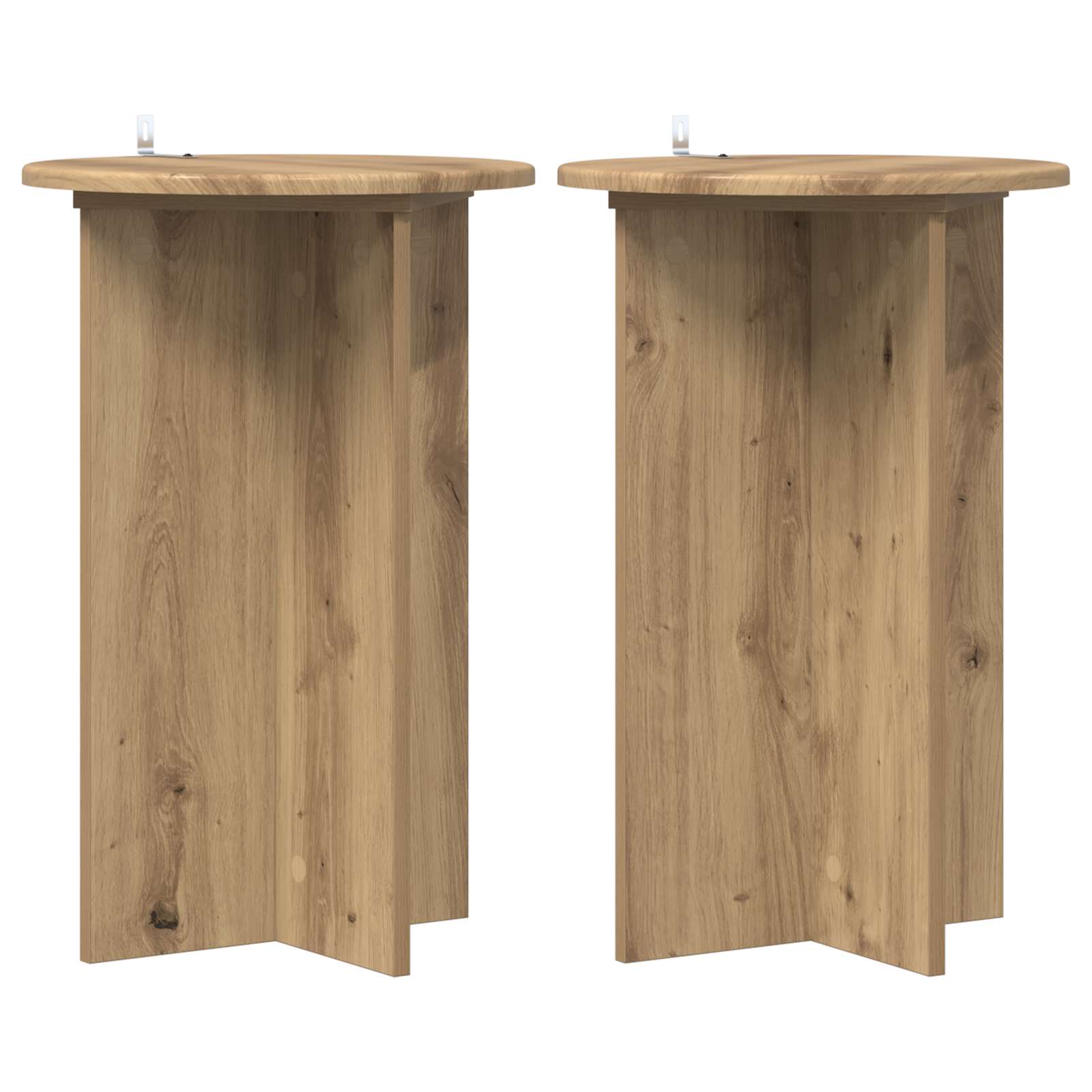 vidaXL Stojak na rośliny 2 pcs Dąb artisan Ø40 x 60 cm