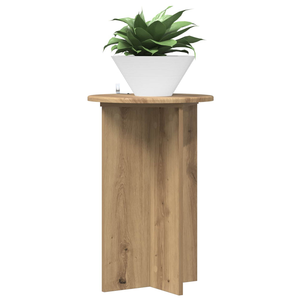 vidaXL Stojak na rośliny 2 pcs Dąb artisan Ø40 x 60 cm