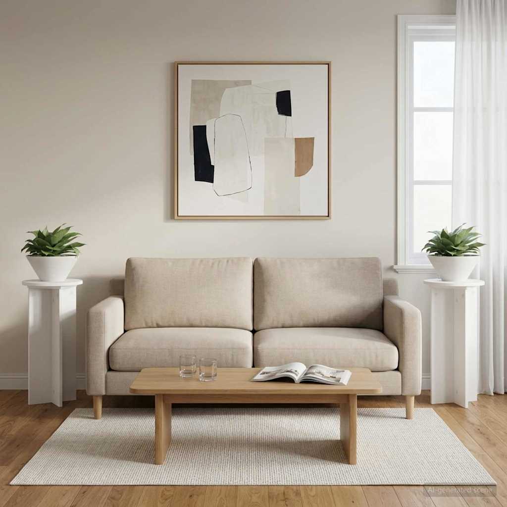 vidaXL Stojak na rośliny 2 pcs Biały Ø29,5 x 60 cm Drewno inżynieryjne