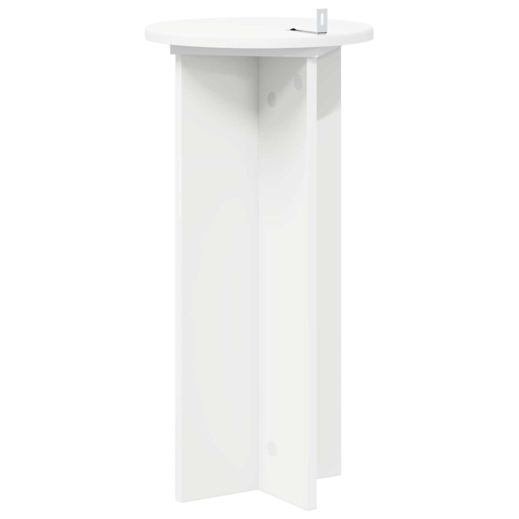 vidaXL Stojak na rośliny 2 pcs Biały Ø29,5 x 60 cm Drewno inżynieryjne