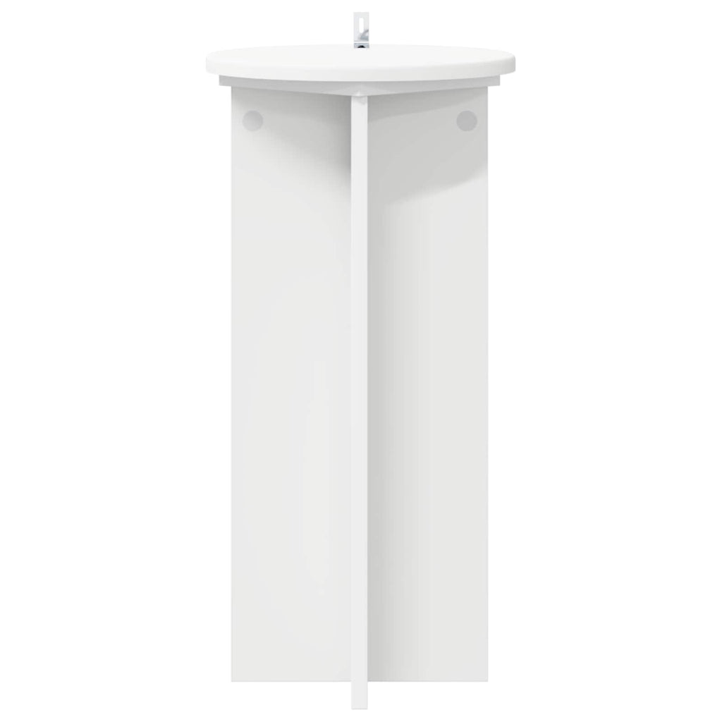 vidaXL Stojak na rośliny 2 pcs Biały Ø29,5 x 60 cm Drewno inżynieryjne