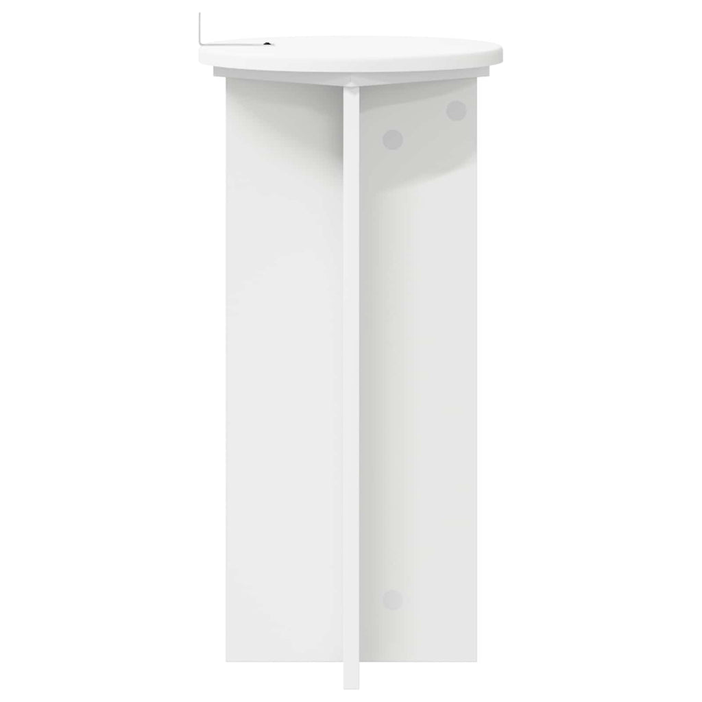 vidaXL Stojak na rośliny 2 pcs Biały Ø29,5 x 60 cm Drewno inżynieryjne